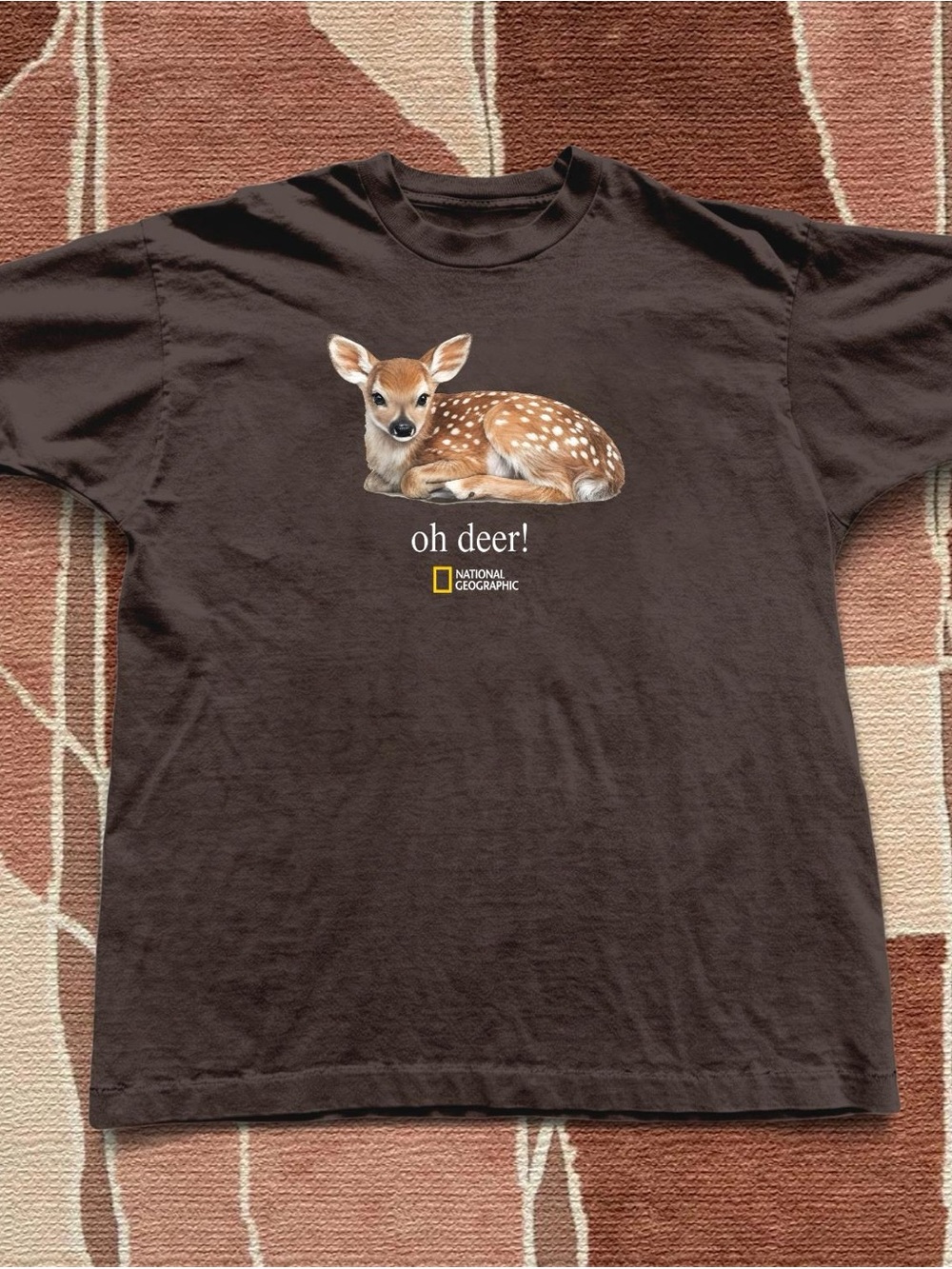Gildan Brown 'Oh Deer!' National Geographic Graphic Tee